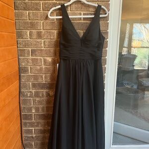 NWT Azazie Enez Elegant Black Maxi Dress size 8 Black Gown